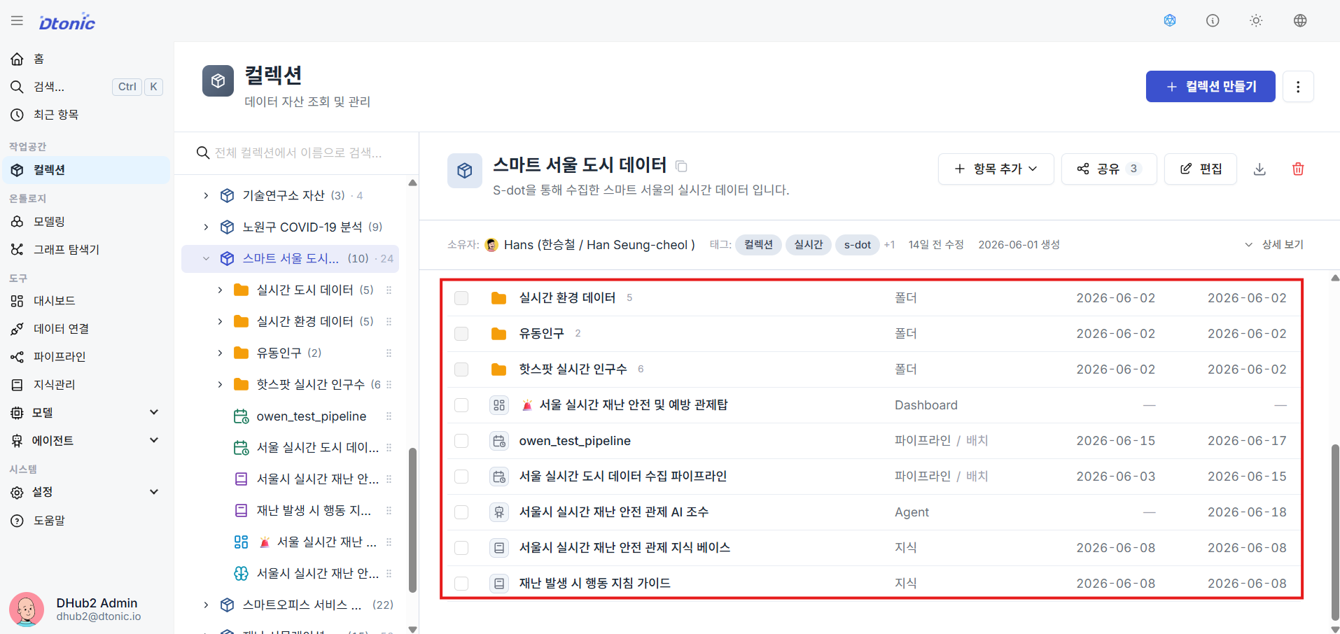 컬렉션 소속 리소스 조회